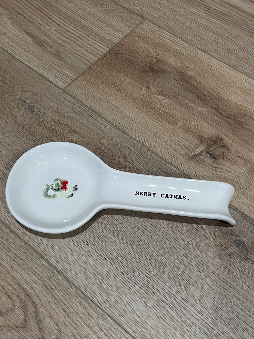Rae Dunn Merry Catmas Ceramic Spoon Rest
